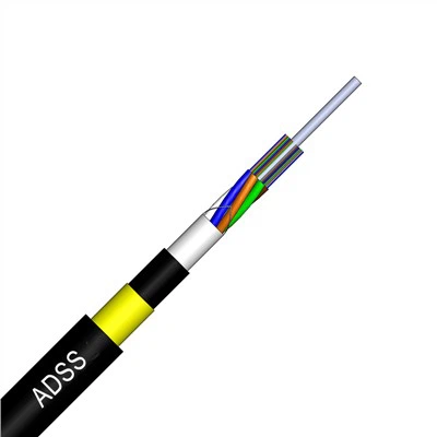 অল ডাইলেকট্রিক সেল্ফ-সাপোর্টিং (ADSS) লুজ টিউব স্ট্র্যান্ডড অপটিক্যাল কেবল পাওয়ার লাইন এরিয়াল